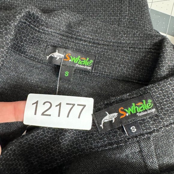 NEW NWT 2 Piece Twin Set Button Up Blouse Blazer Top Pencil Skirt S Small Grey - Picture 14 of 14